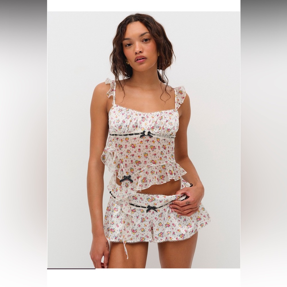 For Love And Lemons - Samantha Top & Matching Shorts - XL